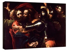 Canvashop Quadri moderni cm 100x70 Caravaggio cattura di Cristo stampa su tela