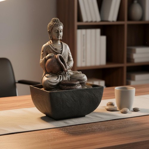 Fontana tavolo con buddha - tavolo,