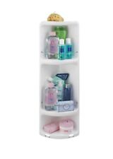 Angoliera Doccia Porta Oggetti a 3 Ripiani Mensola Angolare da Parete per Bagno