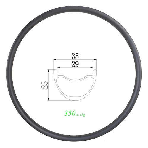 Cerchio carbonio tubeless