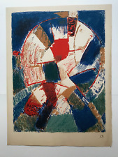 GERMAIN Jacques LITHOGRAPHIE lithograph Bauhaus Signé au tampon Kandinsky Kelly