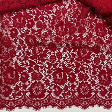 Tessuto Pizzo Rosso 50 Cm 7592
