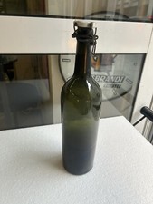 A VECCHIA BOTTIGLIA FIN 800 TAPPO ERMETICO CERAMICA VETRO VERDE SCURO OLD BOTTLE