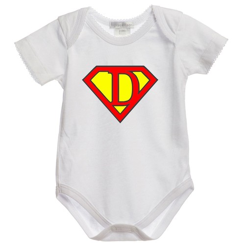 Body neonato supereroe lettera - neonato,