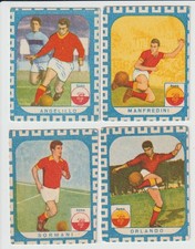 1963/64 Calcio - 4 Figurine ROMA Cicogna Tuttocalcio - Scritta piccola