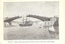 Stampa antica TARANTO ponte