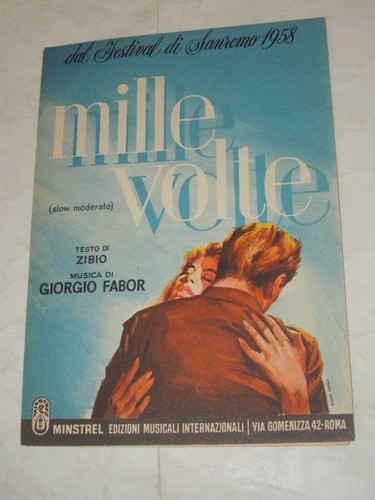 Spartito musicale del 1958 - musicale,