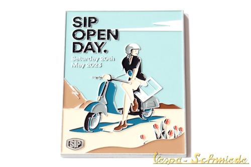 Targa metallo vespa sip - targa, in