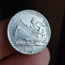 Moneta Citta Del Vaticano Pio XII  5 Lire 1939 Roma Argento Fdc Lotto 400
