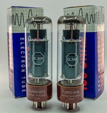 1 COPPIA NUOVA CORRENTE ABBINATA TUNG SOL RISTAMPA EL34B