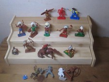 Soldatini giocattolo plastica vintage Crescent Indians/Cowboys 1/32