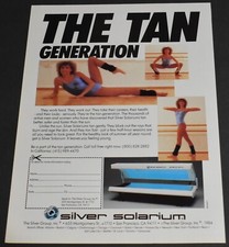 Pubblicità Stampa 1984 Sexy The Tan Generation Argento Solarium Lettino Abbronzante Bruna Signora