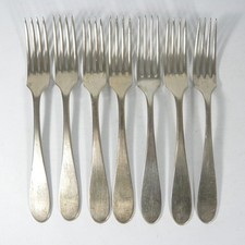 SERVIZIO SET 7 ANTICHE FORCHETTE IN ALPACCA ARGENTATA KRUPP BERNDORF W158