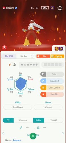 Blaziken 6iv shiny - 6iv,