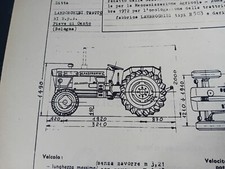 TRATTORE LAMBORGHINI R 503/F Documento omologazione 18 Agosto 1973