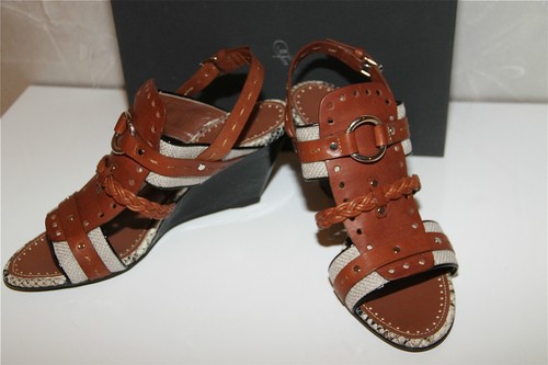Sandali con zeppa pitone - con,
