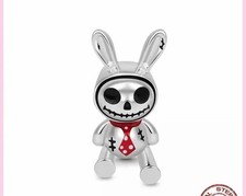 Ciondolo  TESCHIO CONIGLIO HALLOWEEN   Argento 925