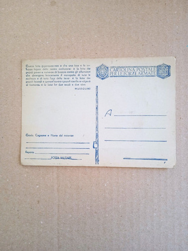 Cartolina postale per - per, forze