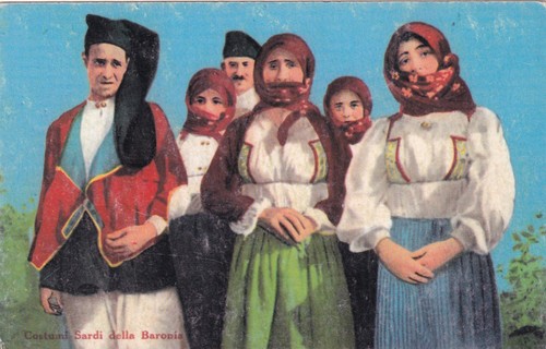 Cartolina nuoro costumi - cartolina,