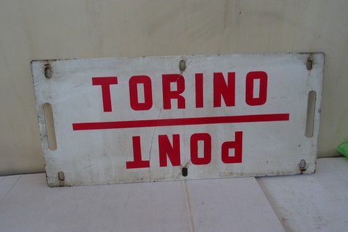 Insegna smaltata treno - treno, fs