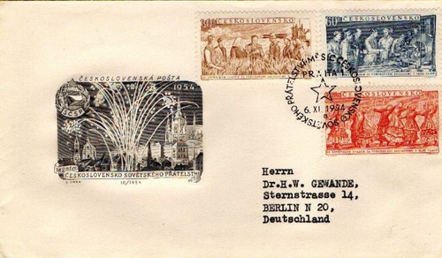 Cecoslovacchia 1954 779 fdc - 779-81,