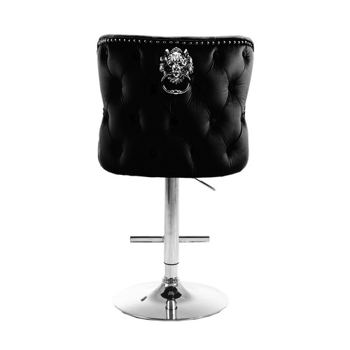 Black royal lion knocker - black,