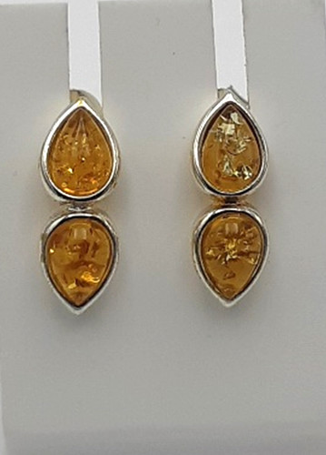 Orecchini ambra 925 argento - ambra,