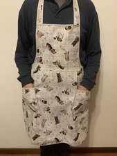 Idea regalo X Natale , Grembiule da cucina , disegno digitale con cani