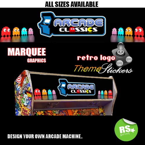 Adesivi classics arcade - adesivi,