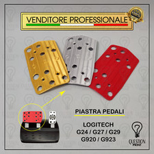 PEDALIERA LOGITECH G25 G27 G29 G920 G923 PIASTRA ADATTATORE DOPPIO PEDALE GIOCO
