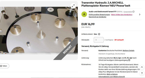 Cinghia giradischi transrotor - giradischi,