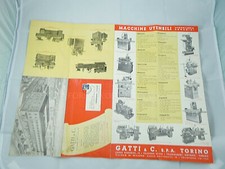 DESIGN INDUSTRIALE MACCHINE UTENSILI GATTI MILANO 1950 METALLI MECCANICA