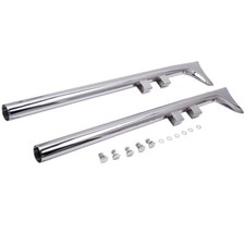 2x 36" Chrome Fishtail Exhaust