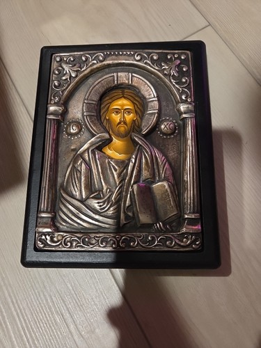 Icona cristo greca - icona, sterling