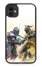 Custodia telefono gomma Medeval Knights Fighting Battle Knight Warriors Fight DL71