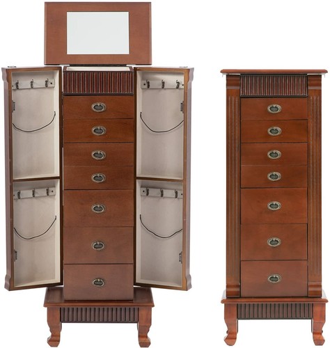Armoire wood jewelry box - wood,