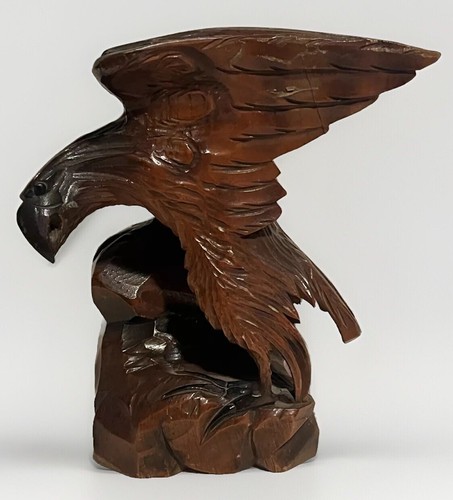 Scultura legno aquila - in,