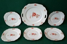 SERVIZIO PIATTI DA FRUTTA DOLCE 5 PERSONE PORCELLANA FLOREALE BAVARIA. CCC73