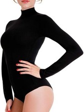 Body da donna elasticizzato lupetto manica lunga in microfibra Bellissima 095