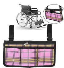 Borsa portaoggetti laterale per sedia a rotelle da esterno per anziani, anziani, disabili 