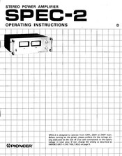 Pioneer SPEC-2 Amplificatore