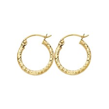 14K White Gold 1.5mm Hoop