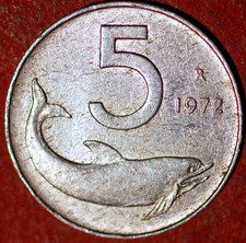 Italy 5 Lire 1972 KM# 92