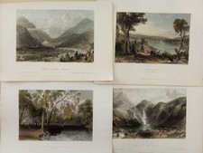 Lotto 4 Paesaggi di Montagna Incisioni Vari autori Metà 800