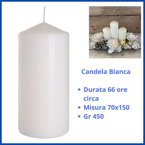 Candela bianca candele per