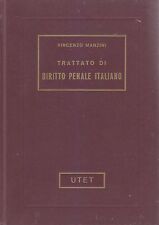 TRATTATO DI DIRITTO PENALE ITALIANO di Vincenzo Manzini solo volume 7 UTET 1963