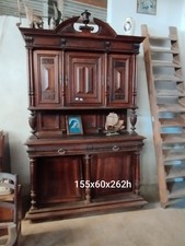 Credenza Legno Di Noce Epoca Fine 800 Provenzale, Intagliata A Mano