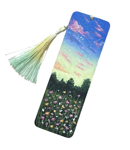 Wooden bookmark hand painted - wooden,