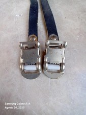 COPPIA GINGHIETTI VINTAGE x PEDALI VELO ANCIEN EROICA EPOCA .