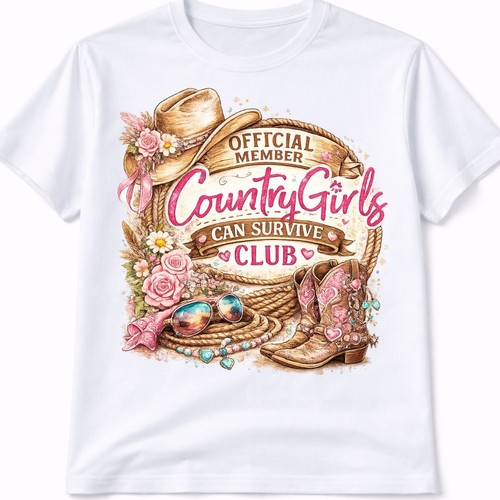 Shirt country girls club - girls,